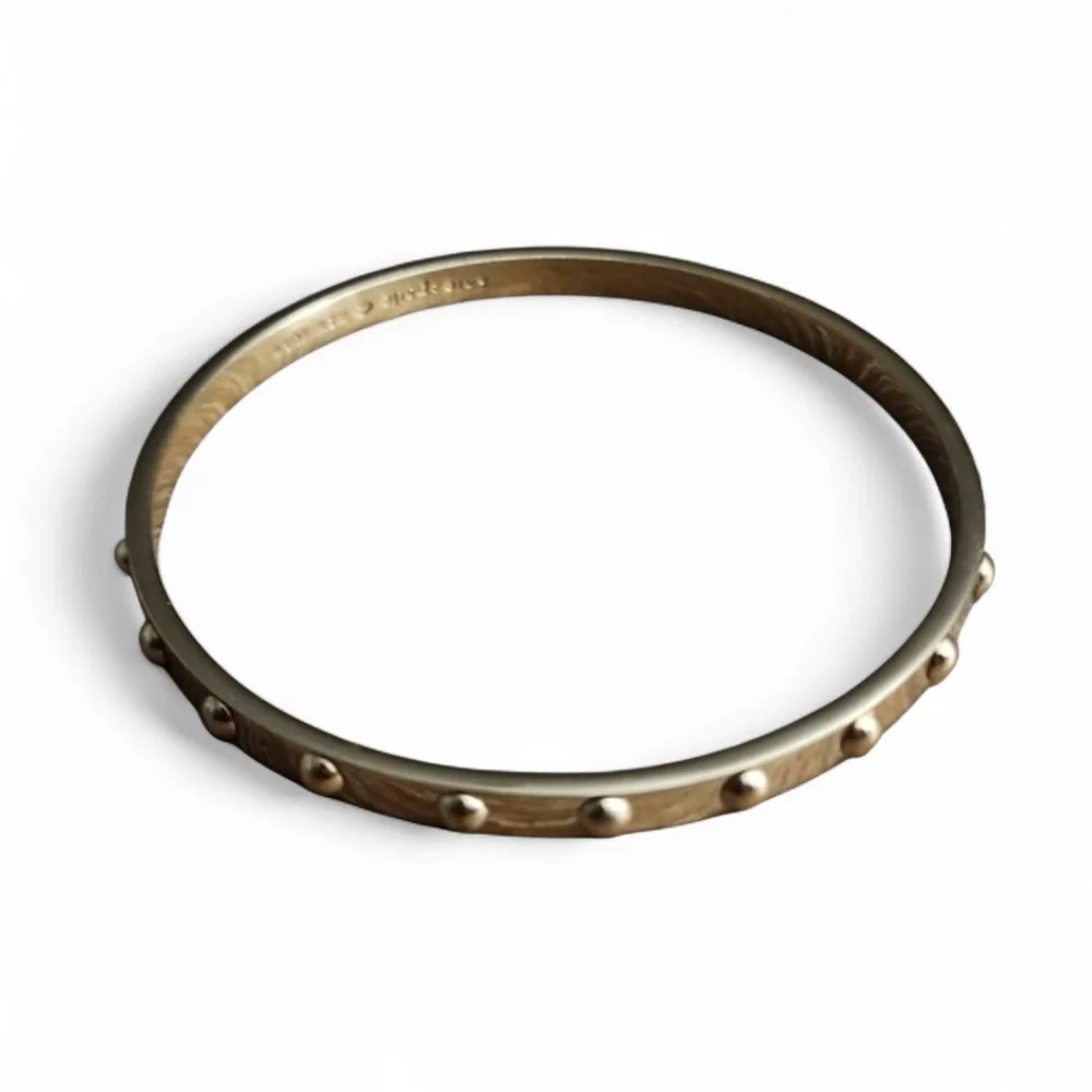 Kate Spade New York Rose Gold Studded Ball Bangle Bracelet - Picture 2 of 7